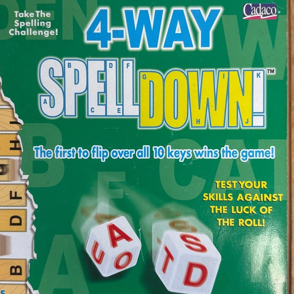4 WAY SPELL DOWN CVC SPELLING WORD EDUCATIONAL GAME AGES 6+